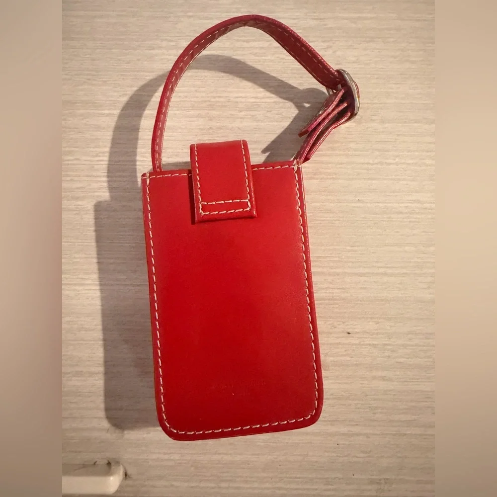 Fossil Red Leather Phone Holster